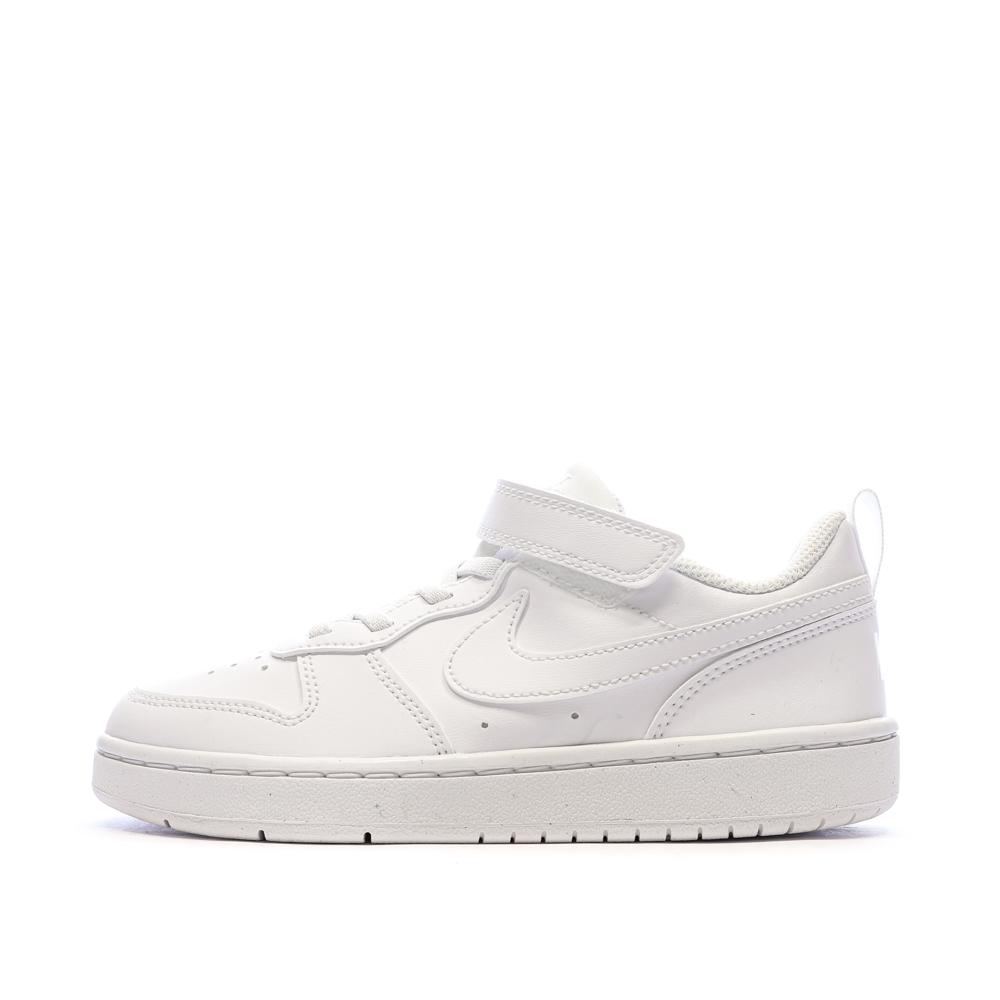 Baskets Blanches Garçon Nike Court Borough Low Recraf PS DV5457 pas cher
