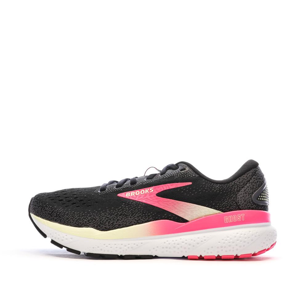 Chaussures de running Noir/Rose Femme Brooks Ghost 16 pas cher