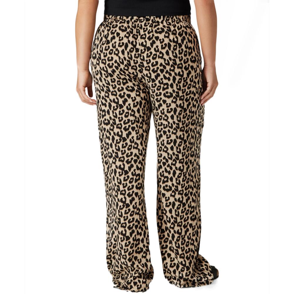 Pantalon Beige à Imprimés Femme Vero Moda Curve Easy Hw Wide vue 2