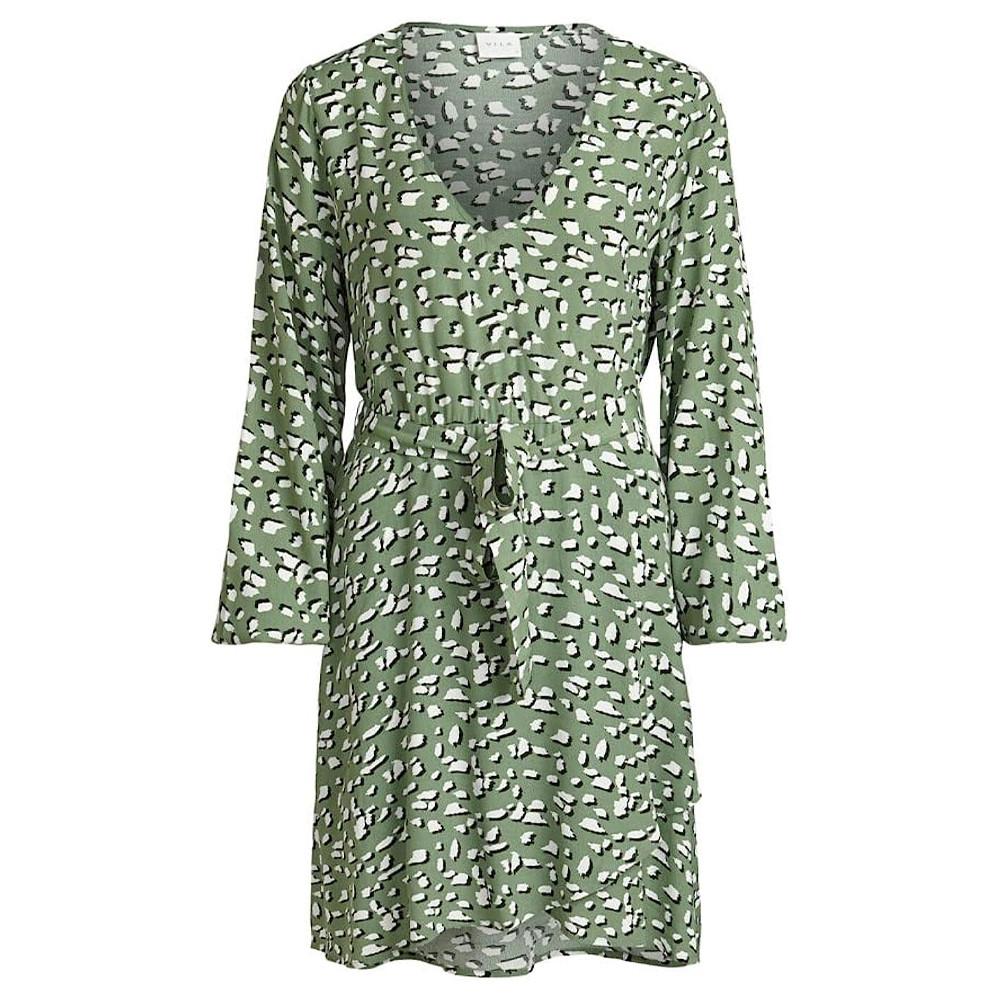 Robe Verte À motifs Femme Vila Viviska pas cher