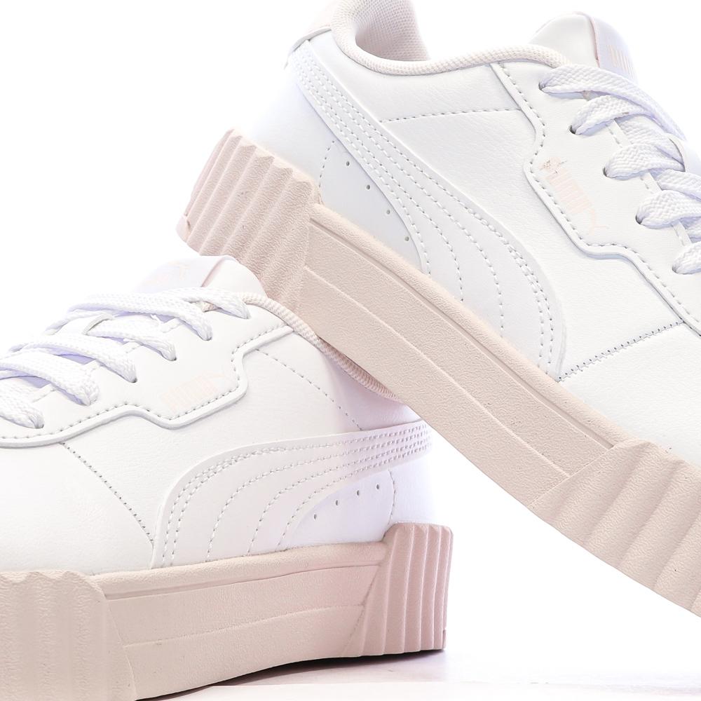 Baskets Blanches/Roses Femme Puma Carina 3.0 Cutie vue 7