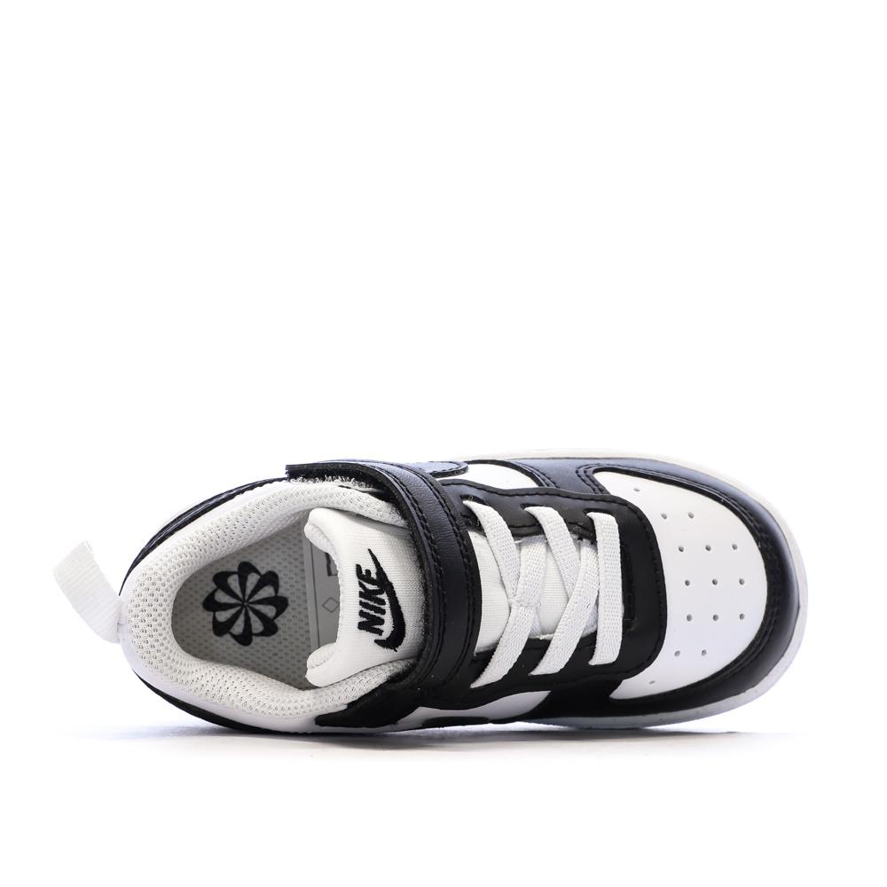 Baskets Noir/Blanc Enfant Nike Court Borough Low Recraf vue 4
