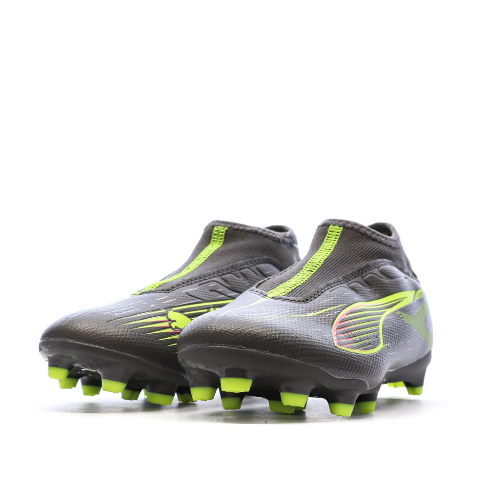 Botas de fútbol Puma Ultra 5 Niño Gris/Amarillo ver 6