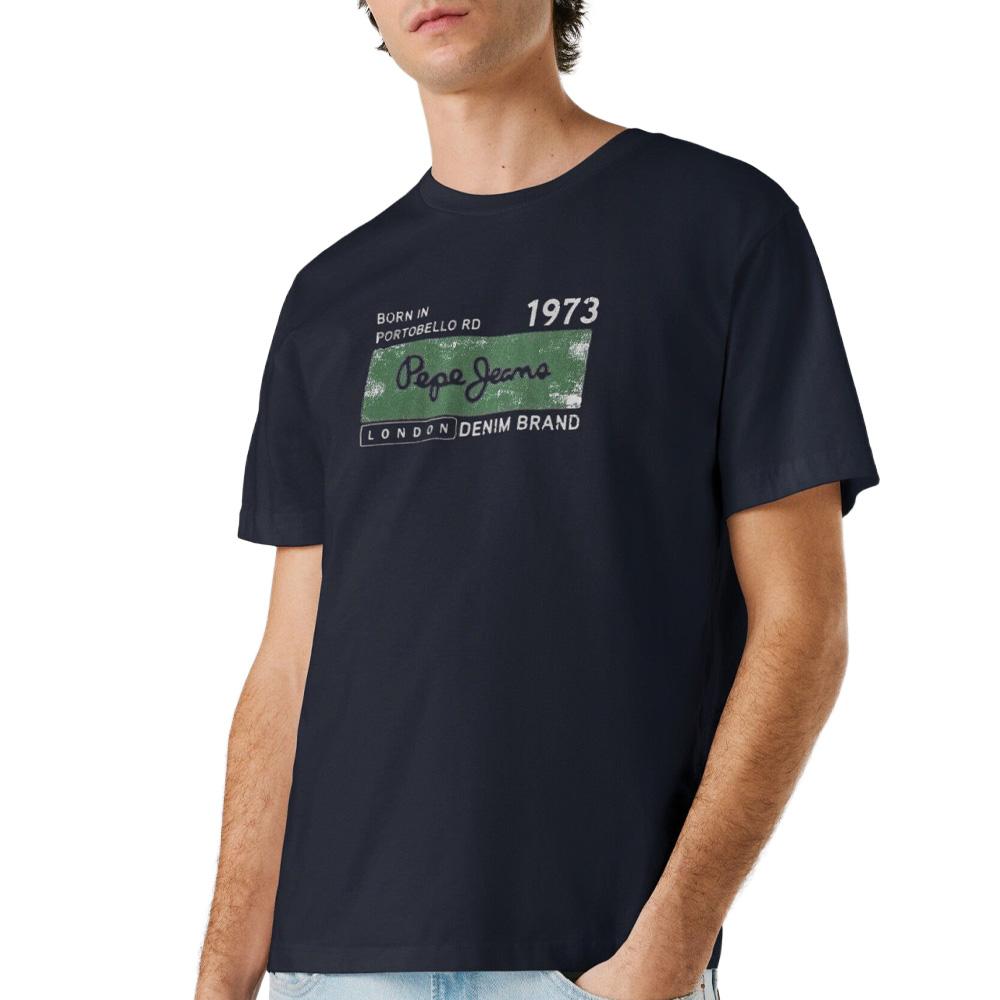 Camiseta hombre azul marino Pepe jeans Pjl M barato