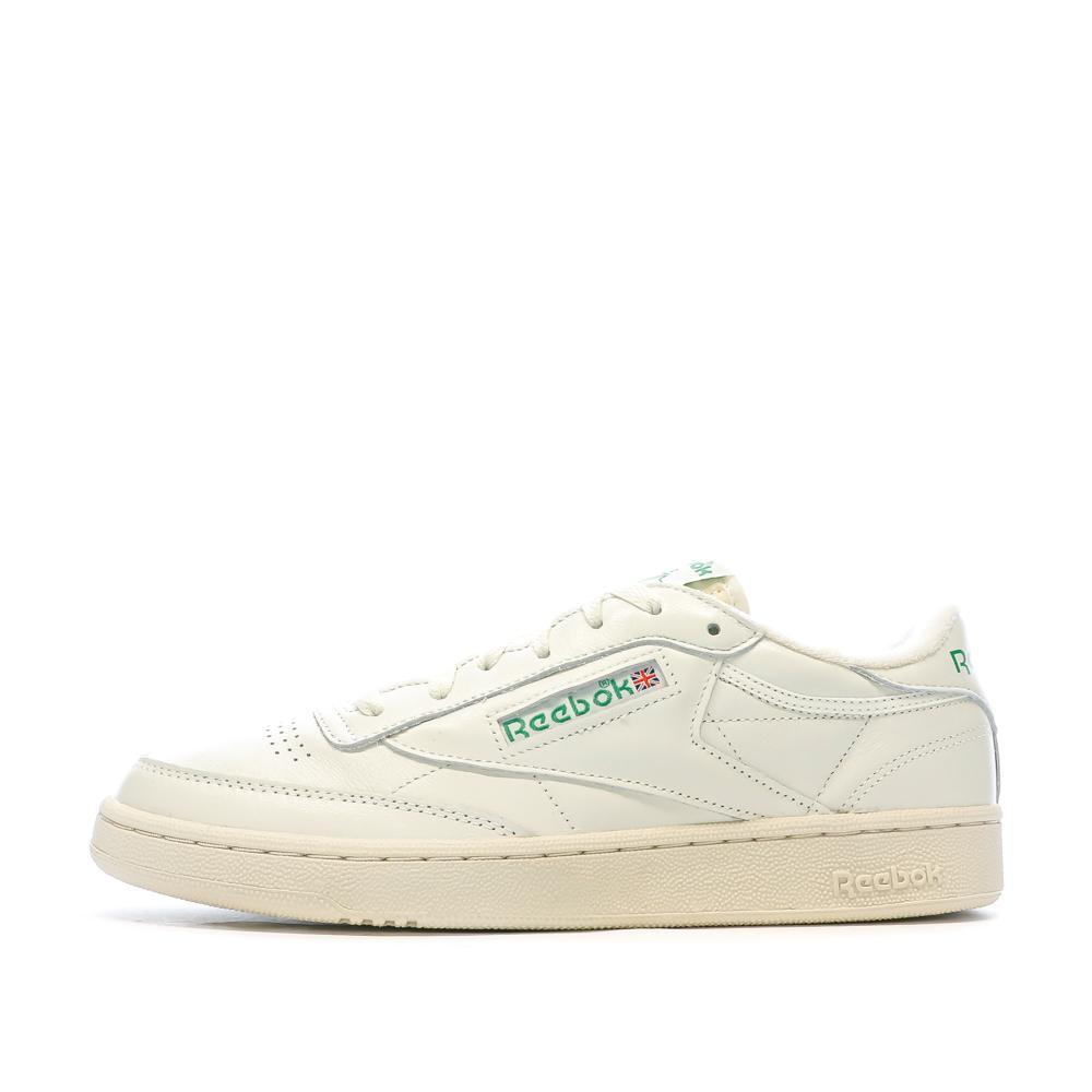 Baskets Blanche Verte Homme Reebok Club C85 Vintage Espace des marques