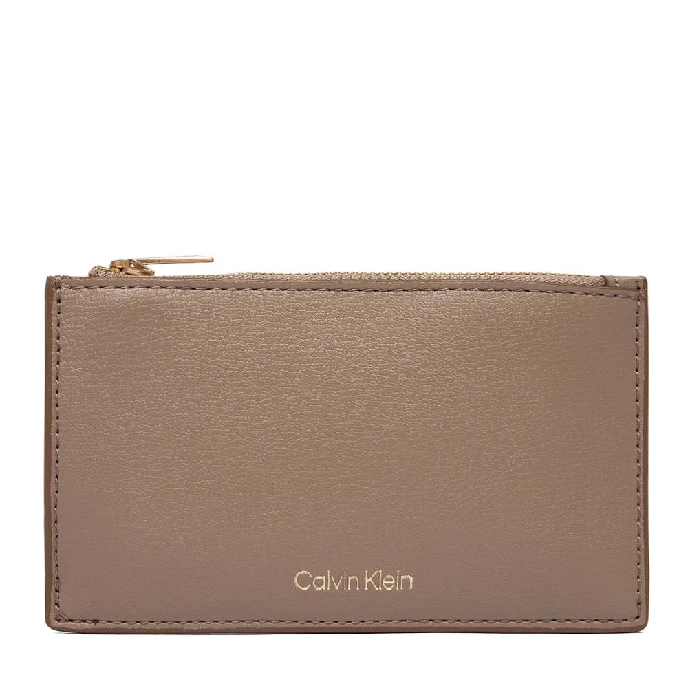 Portefeuille Beige Femme Calvin Klein Jeans Foil Top Zip pas cher
