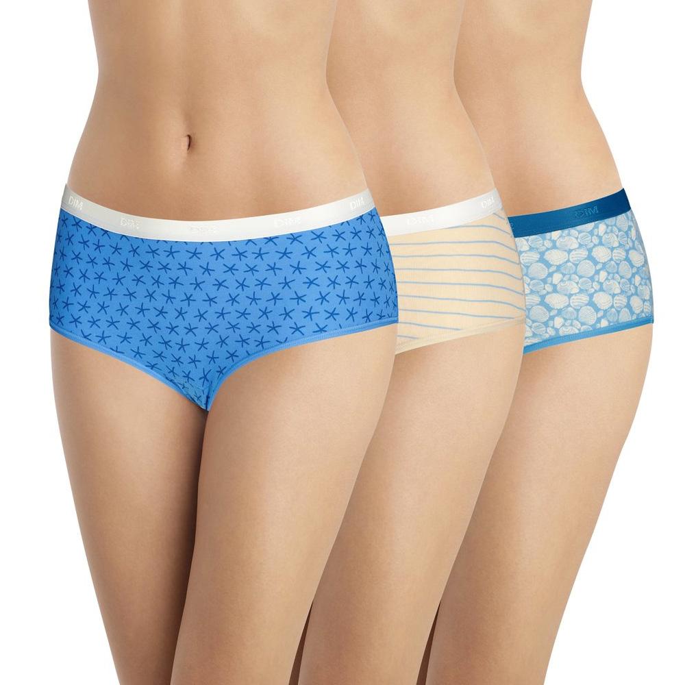 X3 Boxershorts Blau/Beige Damen Dim Shorty Damen Les Pockets Baumwolle günstig
