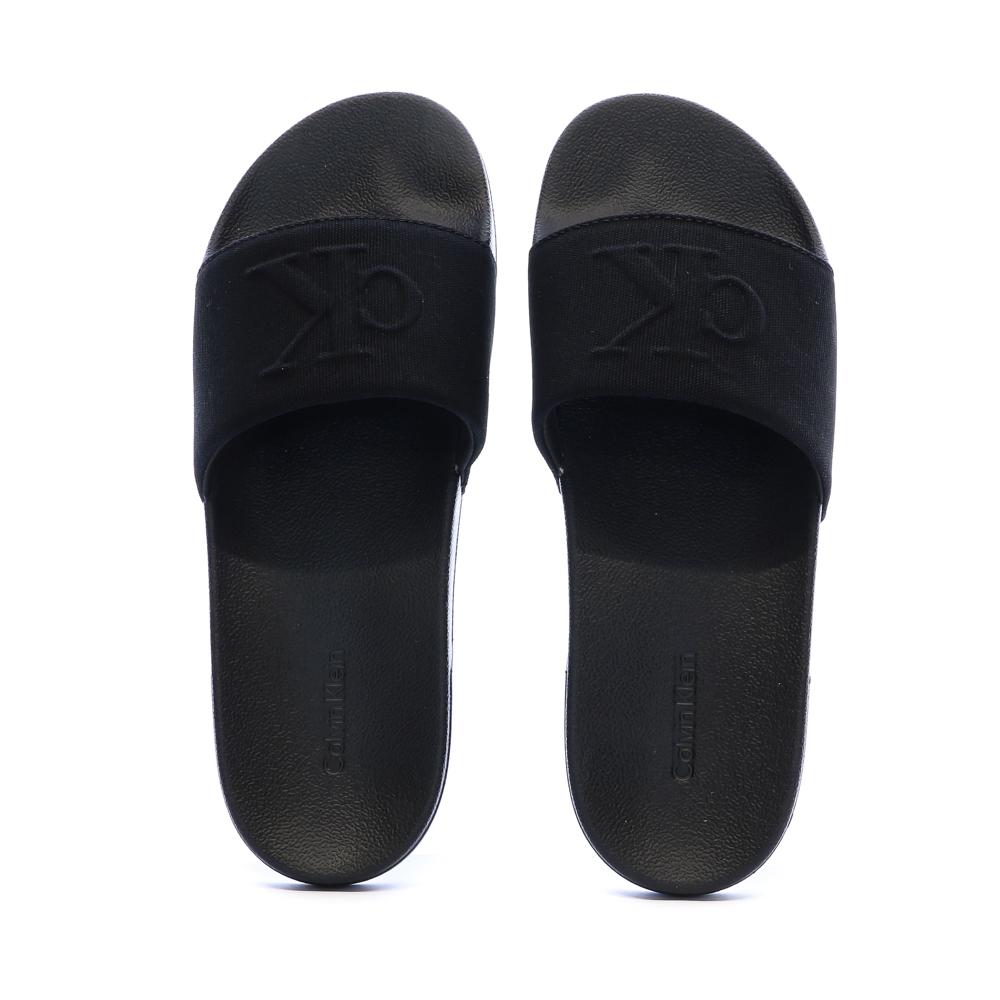 Claquettes Noires Homme Calvin Klein Jeans Slide vue 3