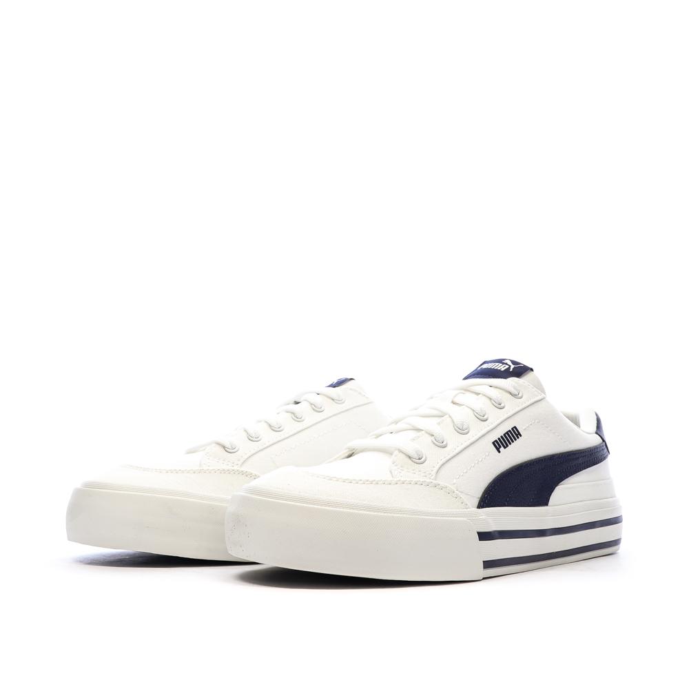 Baskets Blanc/Marine Homme Puma Court Classic vue 6