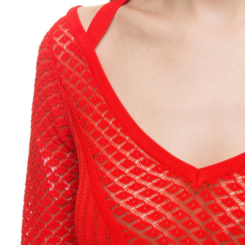 Pull Rouge Femme Guess Gabrielle vue 3