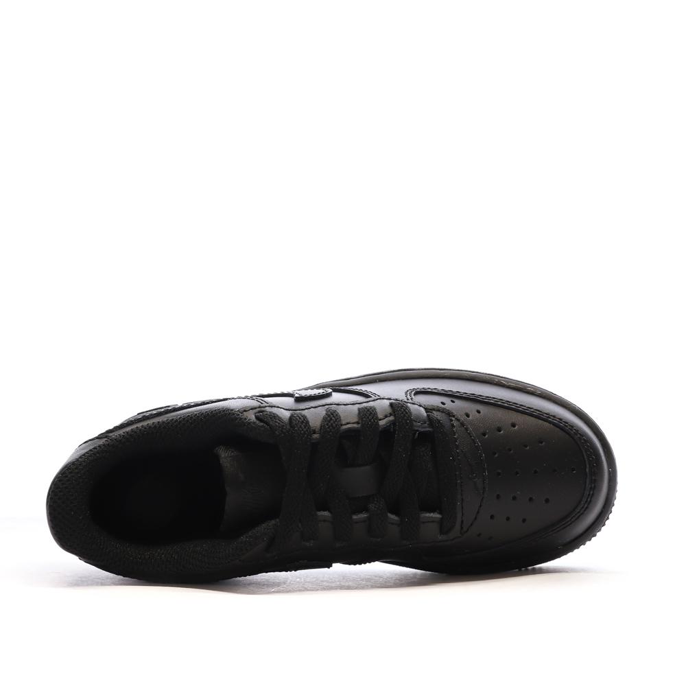 Baskets Blanches Noires Nike Force 1 vue 4