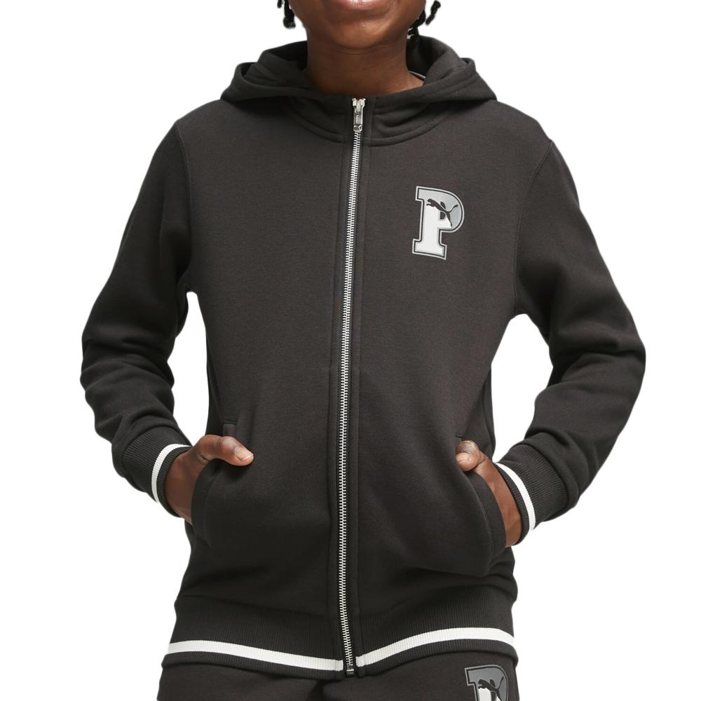 Sweat Zippé Noir Garçon Puma Squad Full pas cher
