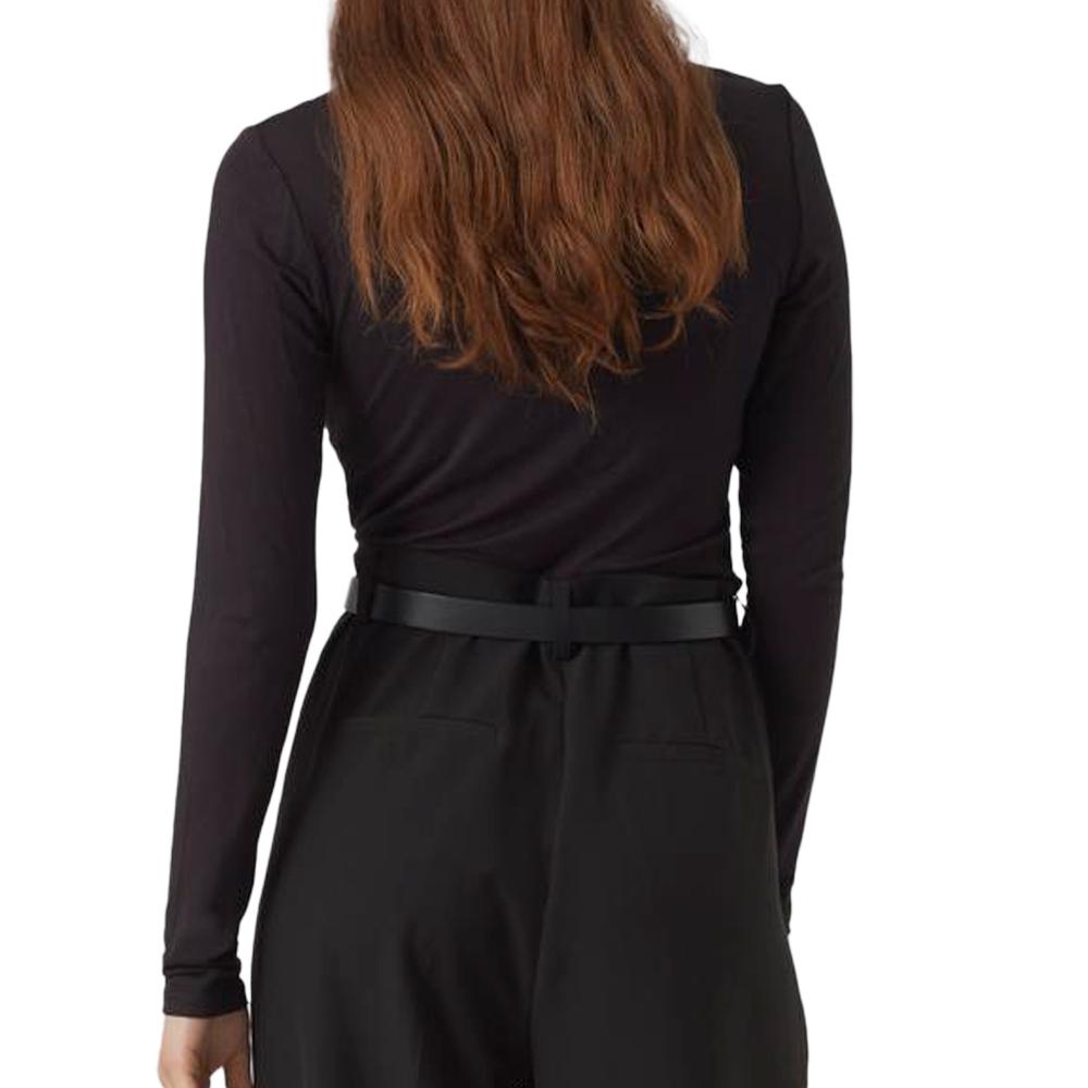 T-Shirt Noir Femme Vero Moda Rosa vue 2