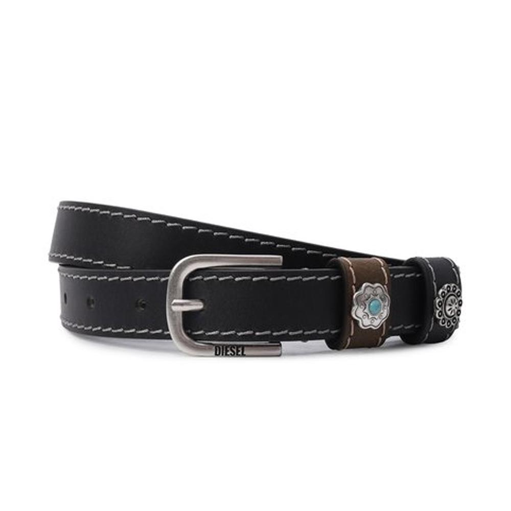 Ceinture Noire Femme Diesel B-texa Belt pas cher