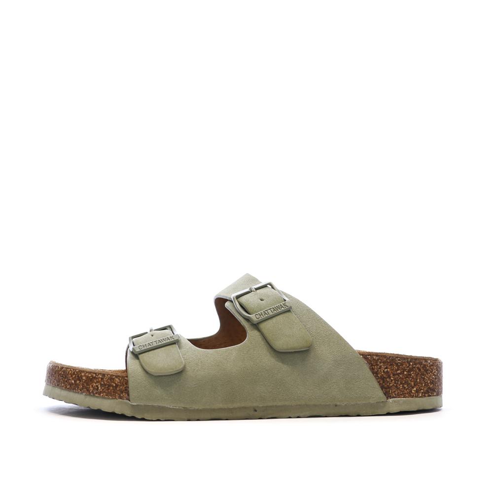 Sandales Kaki Femme Chattawak Orphée pas cher