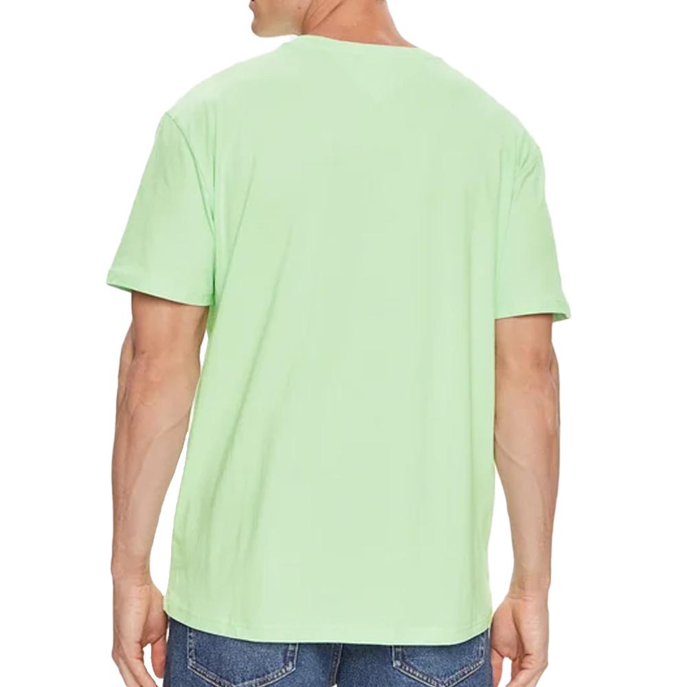 T-shirt Vert Homme Tommy Hilfiger Linear vue 2