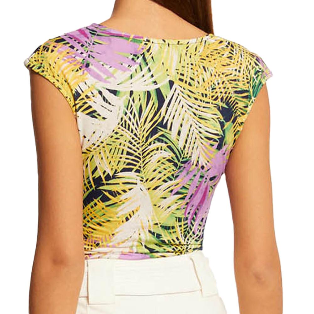 Top Vert/Violet à fleurs Femme Morgan Dlila vue 2