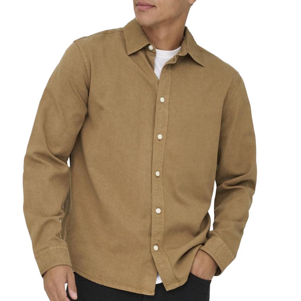 Chemise Marron Homme Only & Sons Sotto pas cher