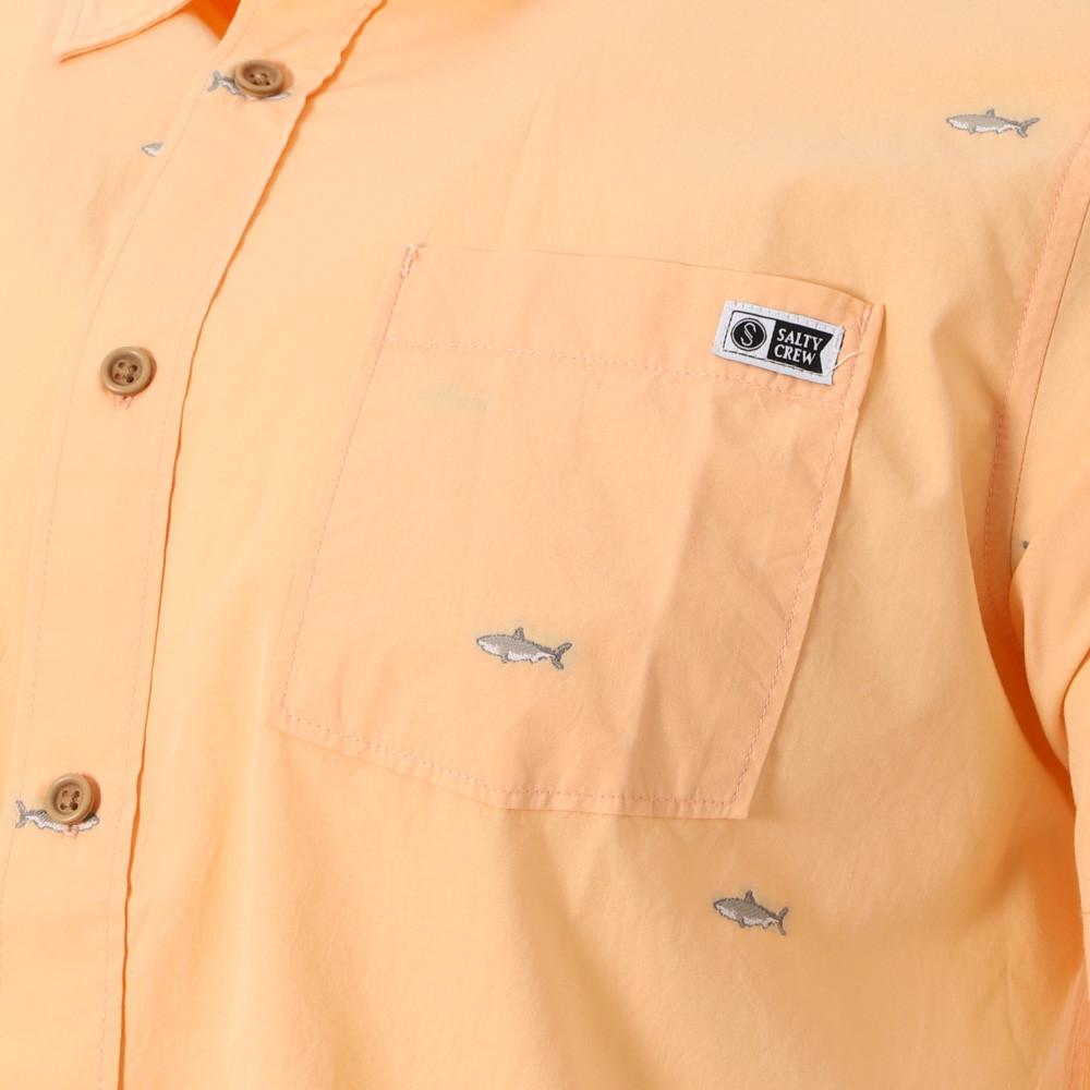 Chemise Manches Courtes Orange Homme Salty Crew Bruce vue 3