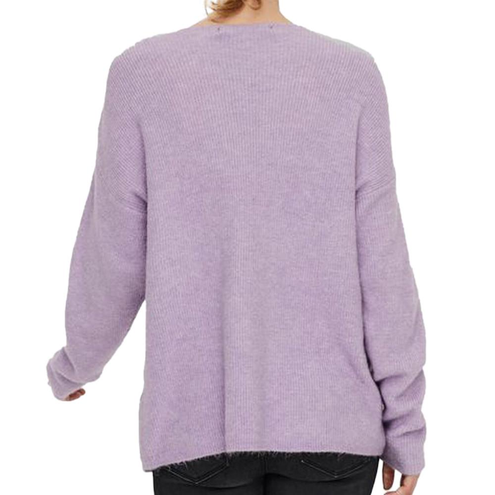 Pull Violet Femme Vero Moda Crew vue 2