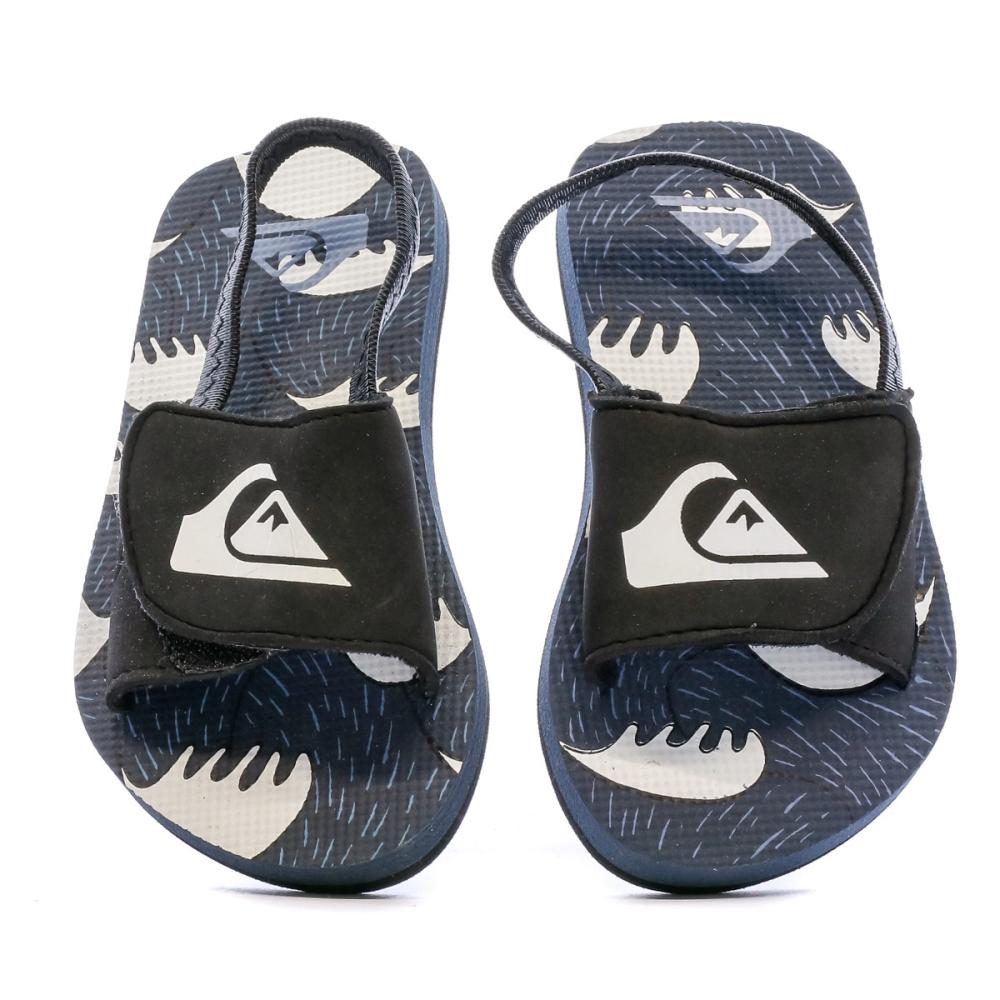 Claquettes Noir/Bleu Bébé Quiksilver Molokai vue 3