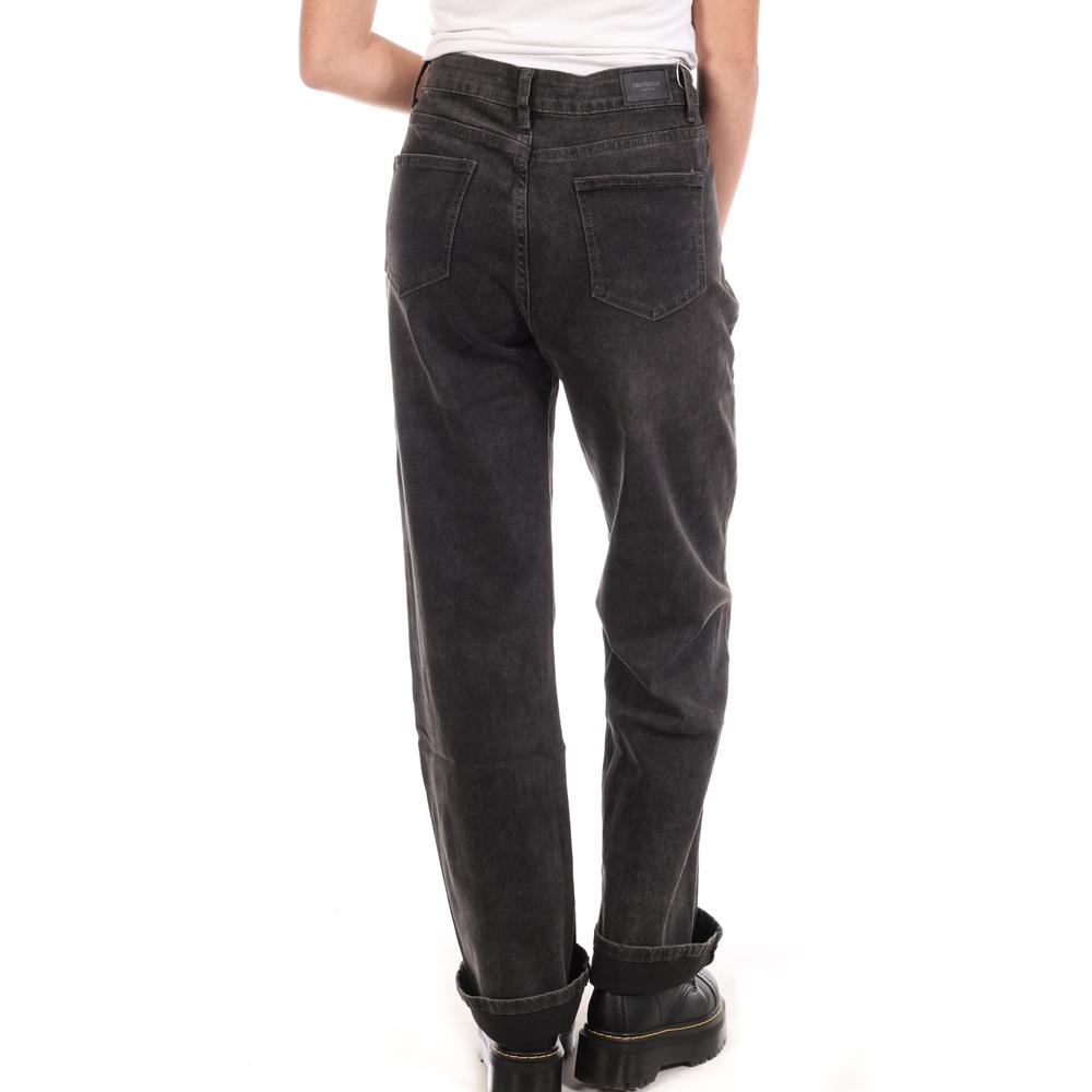 Jean Baggy Gris Femme Monday Premium Wide Leg vue 2