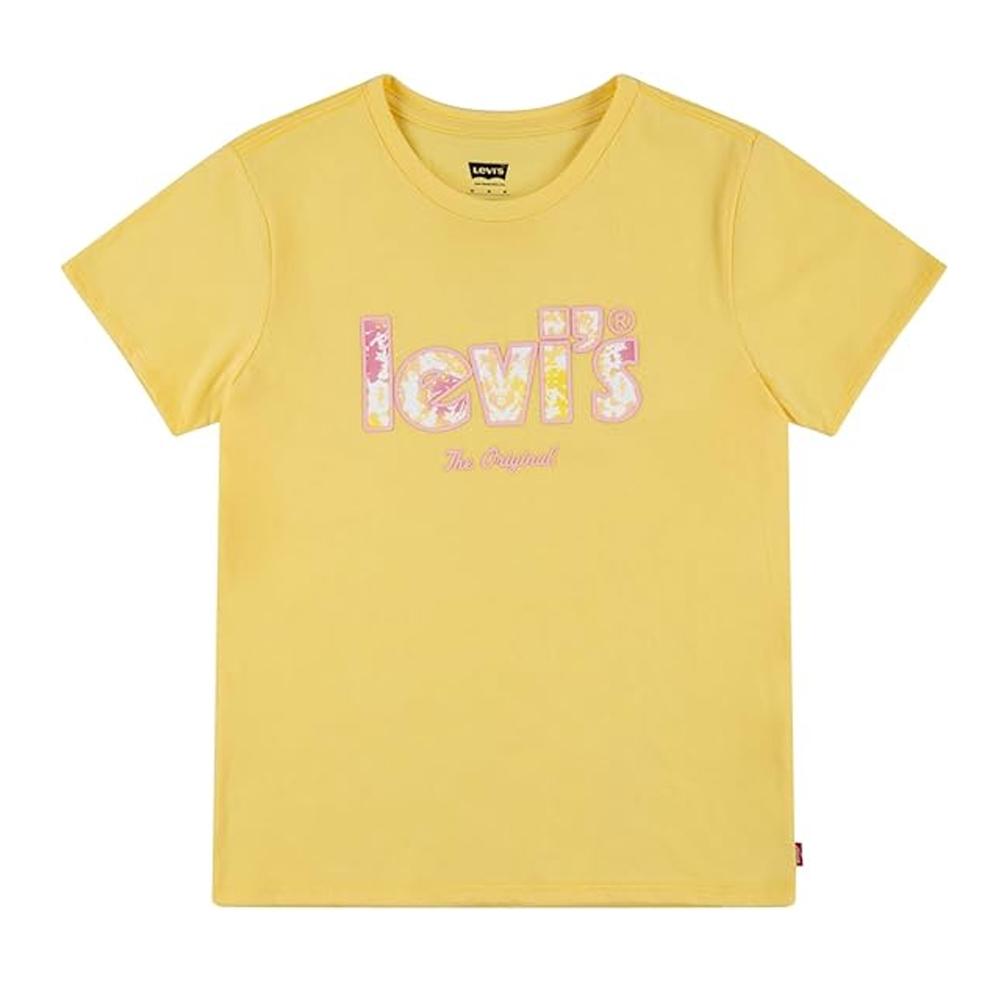 T-shirt Jaune Fille Levi's 4EH701 pas cher