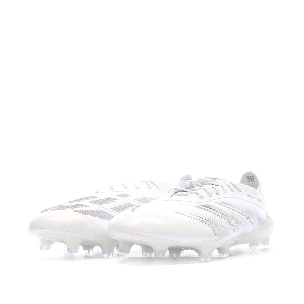Chaussures de Foot Blanches Homme Adidas Predator Elite FG vue 6