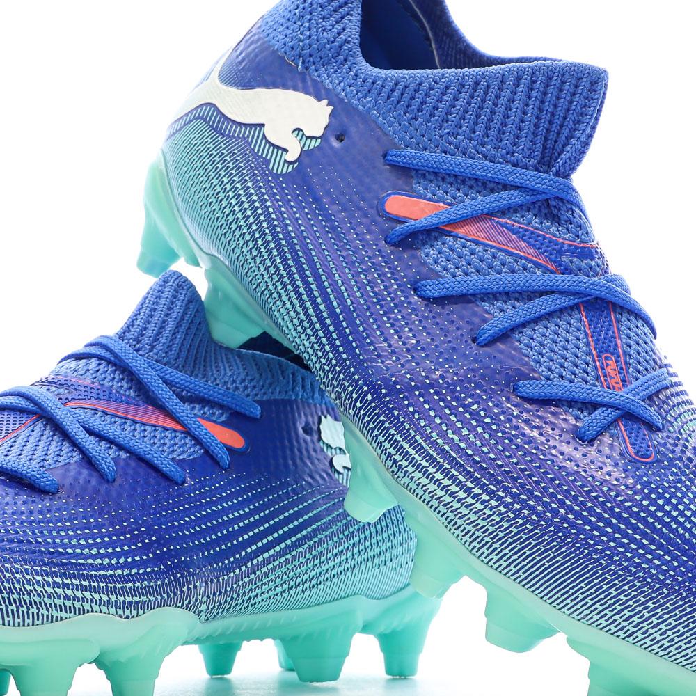 Chaussures de Foot Bleues Enfant Puma Future 7 Match FG/AG vue 7