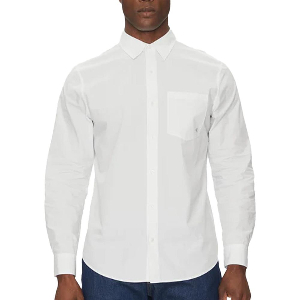 Chemise Blanche Homme Calvin Klein Jeans Poplin pas cher