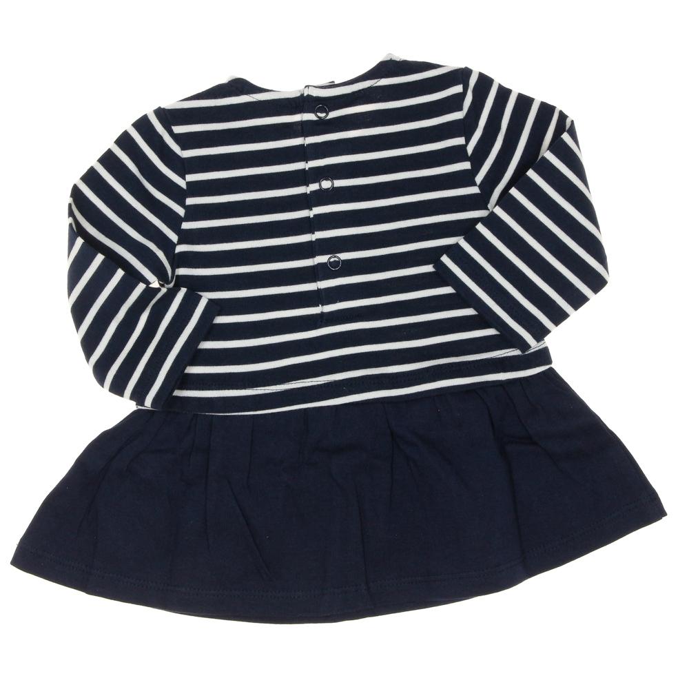 Robe Marine/Blanche Fille Elle est ou la mer Rulipe vue 2