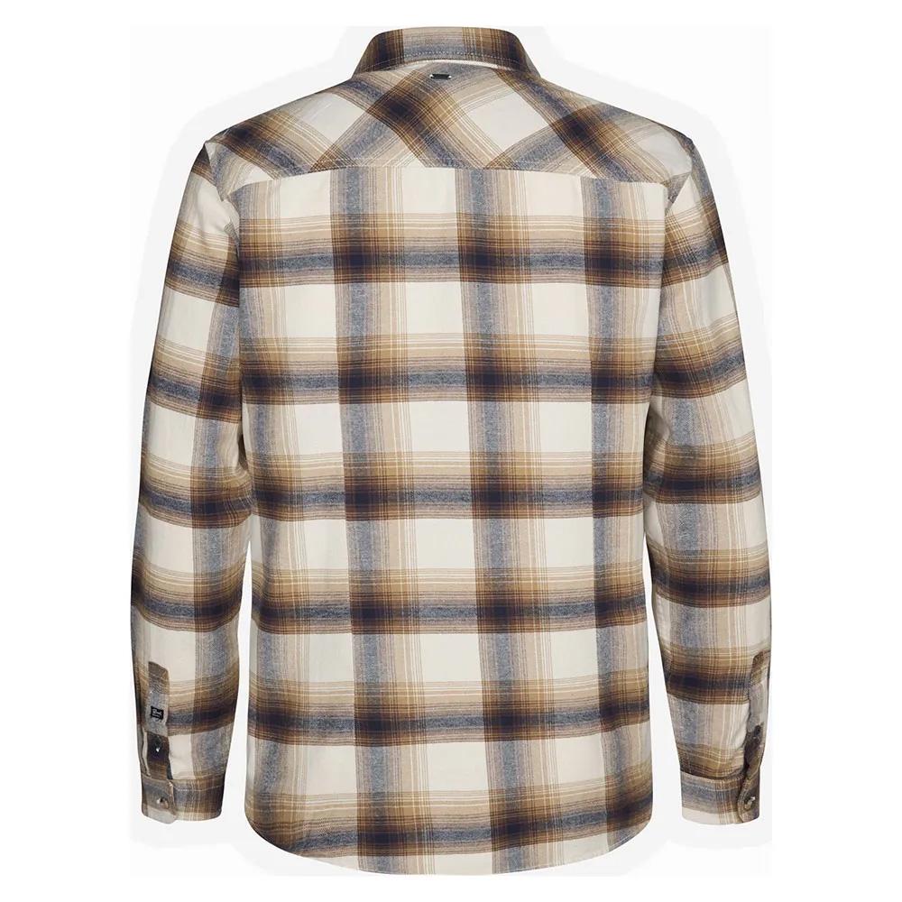 Chemise Carreaux Marron/Beige Homme Petrol Industries Sleeve Check vue 2