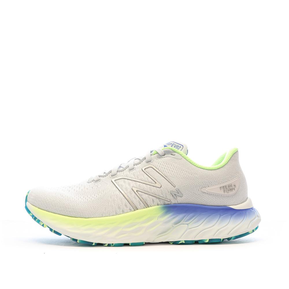 New balance gris vert sales