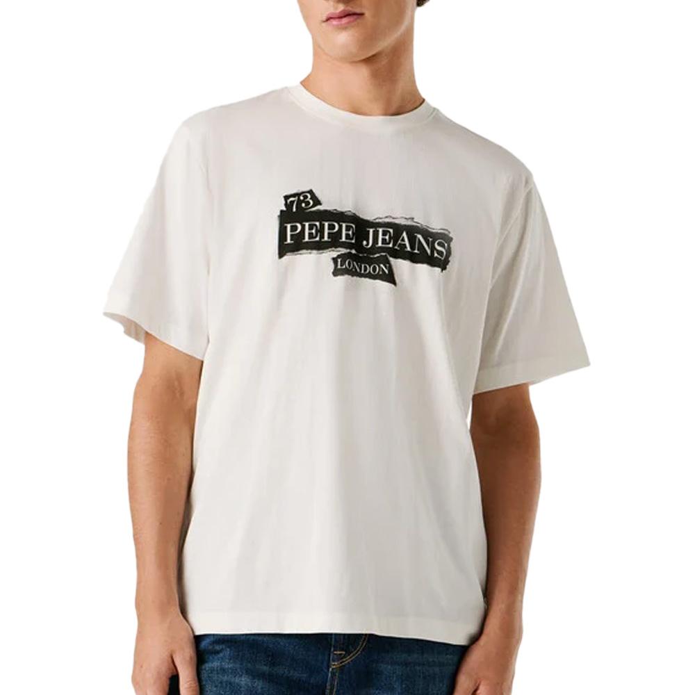 T-Shirt Blanc Homme Pepe jeans Griffin pas cher