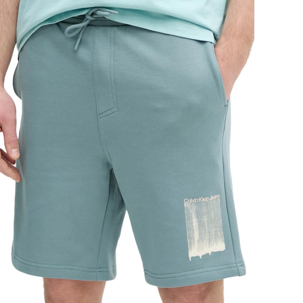 Short Vert Homme Calvin Klein Jeans Stroke pas cher