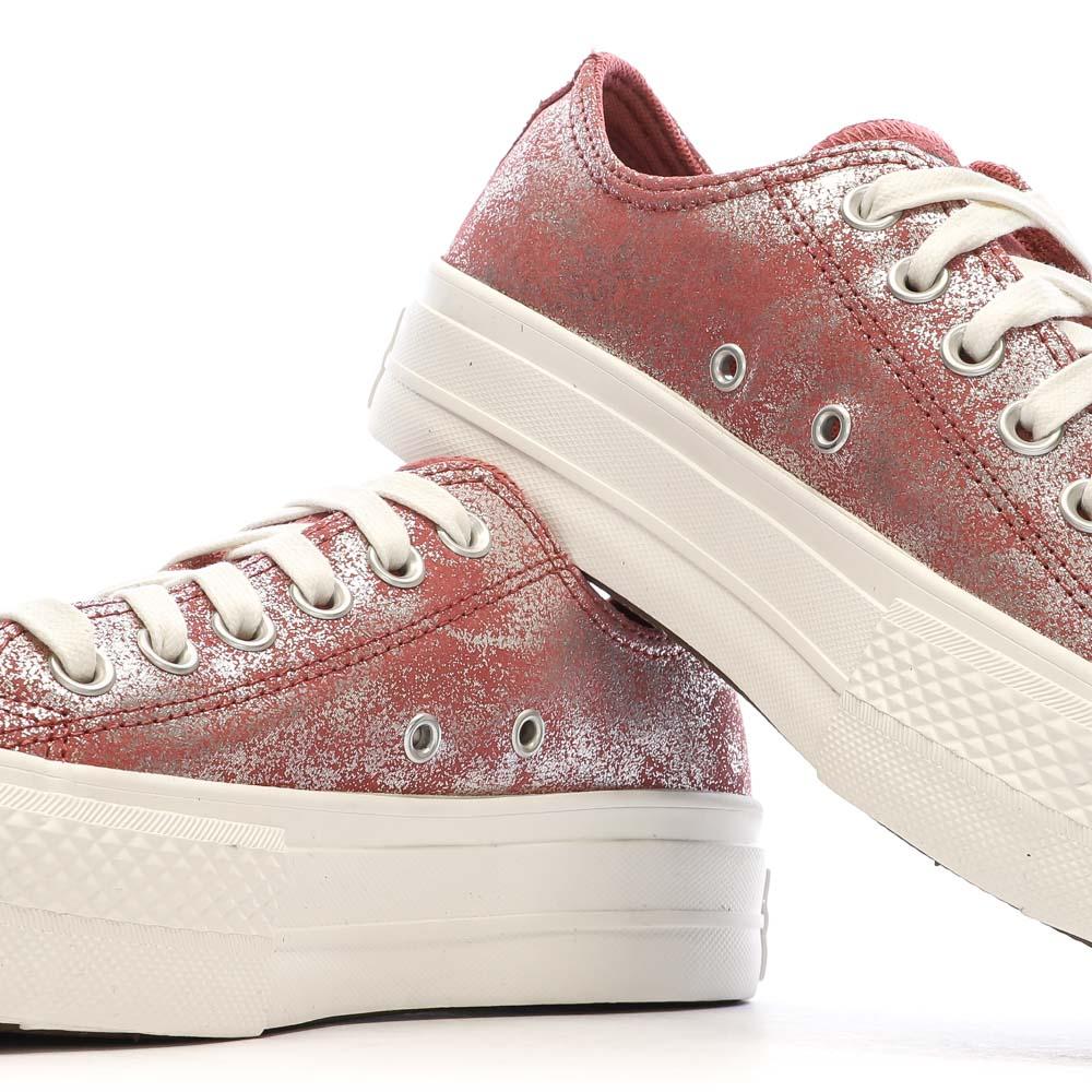 Baskets Rouge Femme Converse Chuck Taylor All Star Lift vue 7