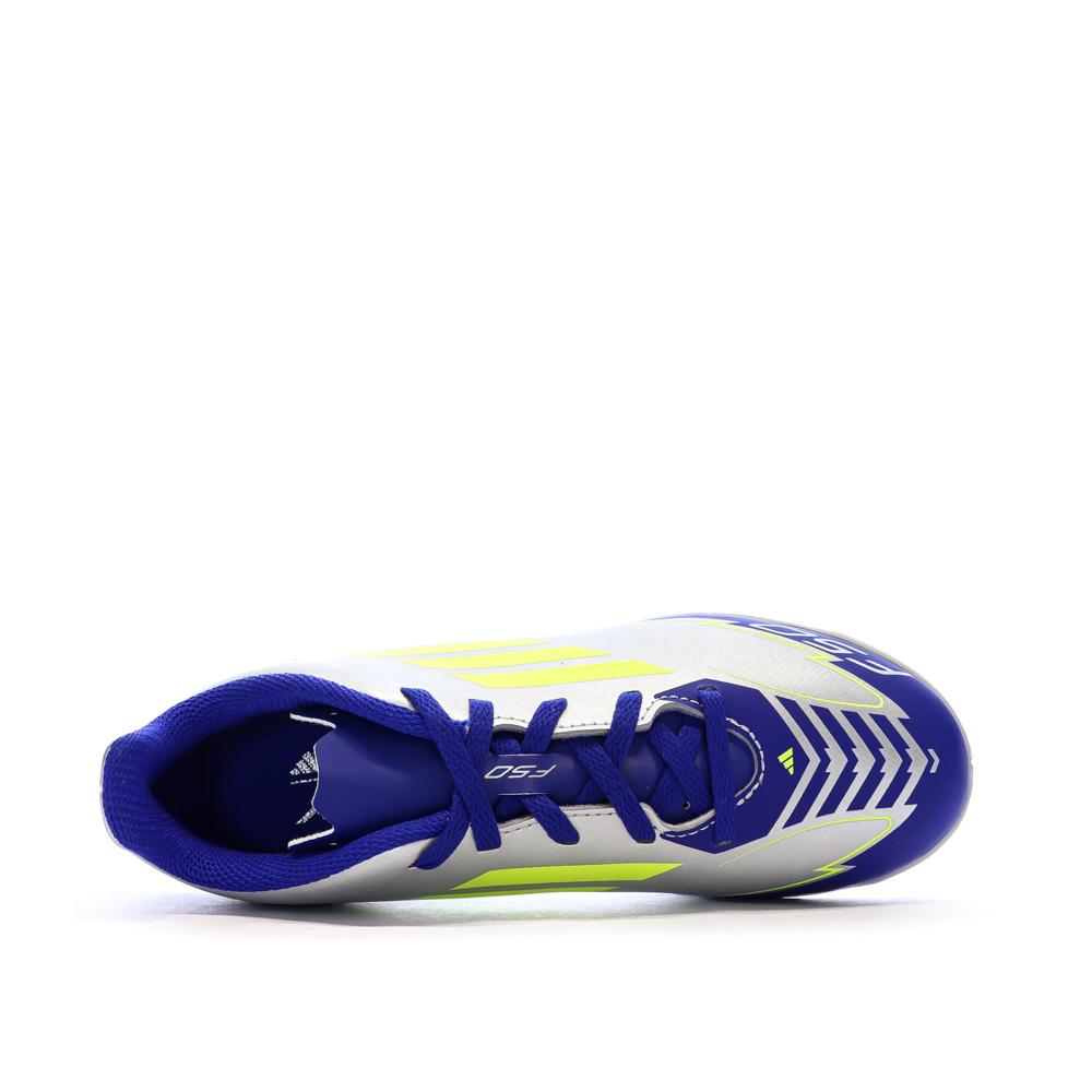Chaussures de Foot Argent/Bleu Junior Adidas F50 Club In Messi vue 4