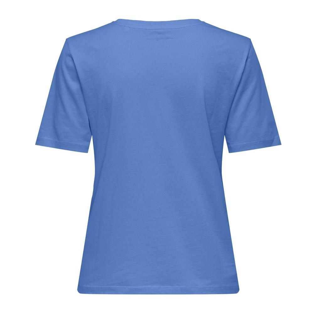 T-Shirt Bleu Femme Only Happy vue 2