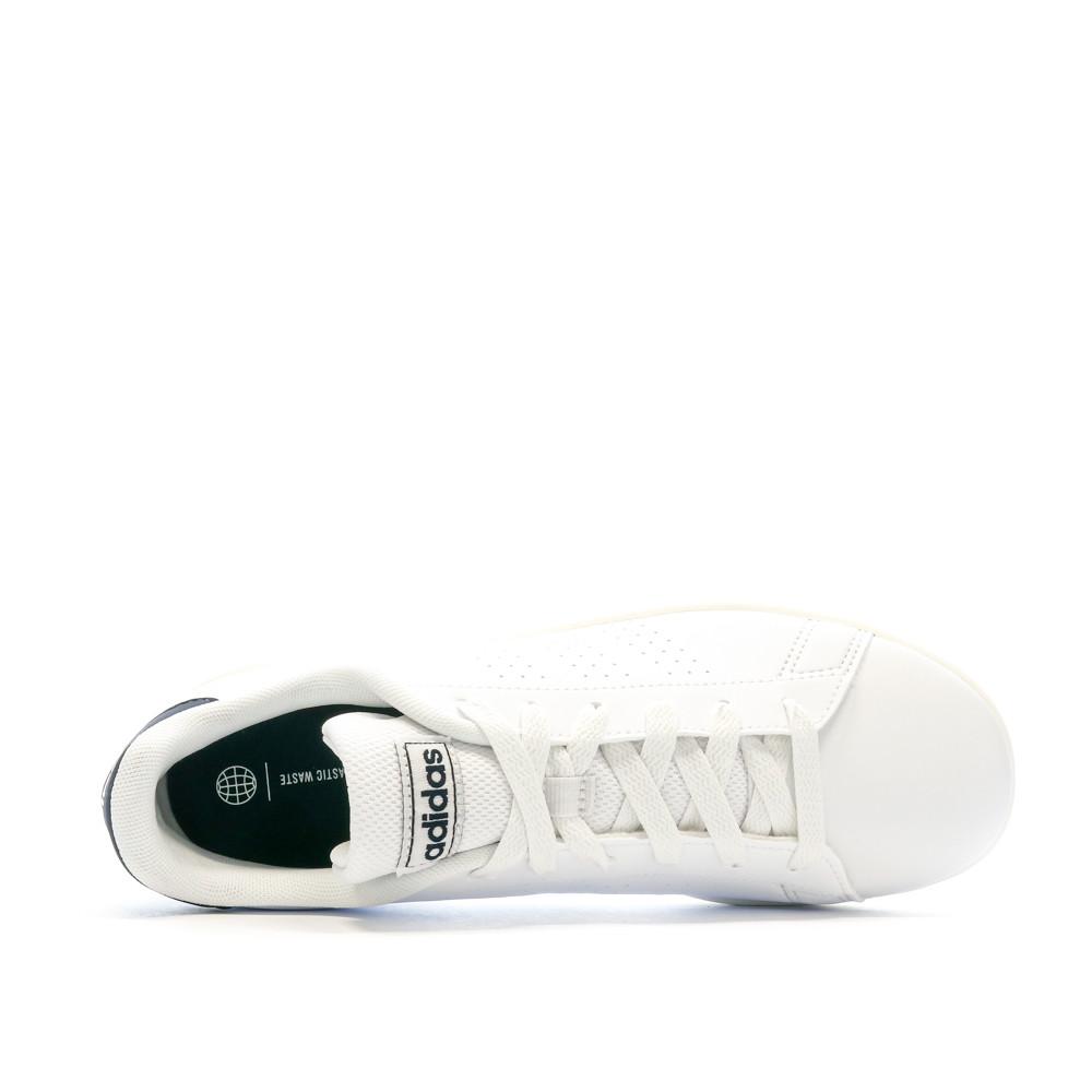 Baskets Blanc/Noir Garçon Adidas Advantage vue 4