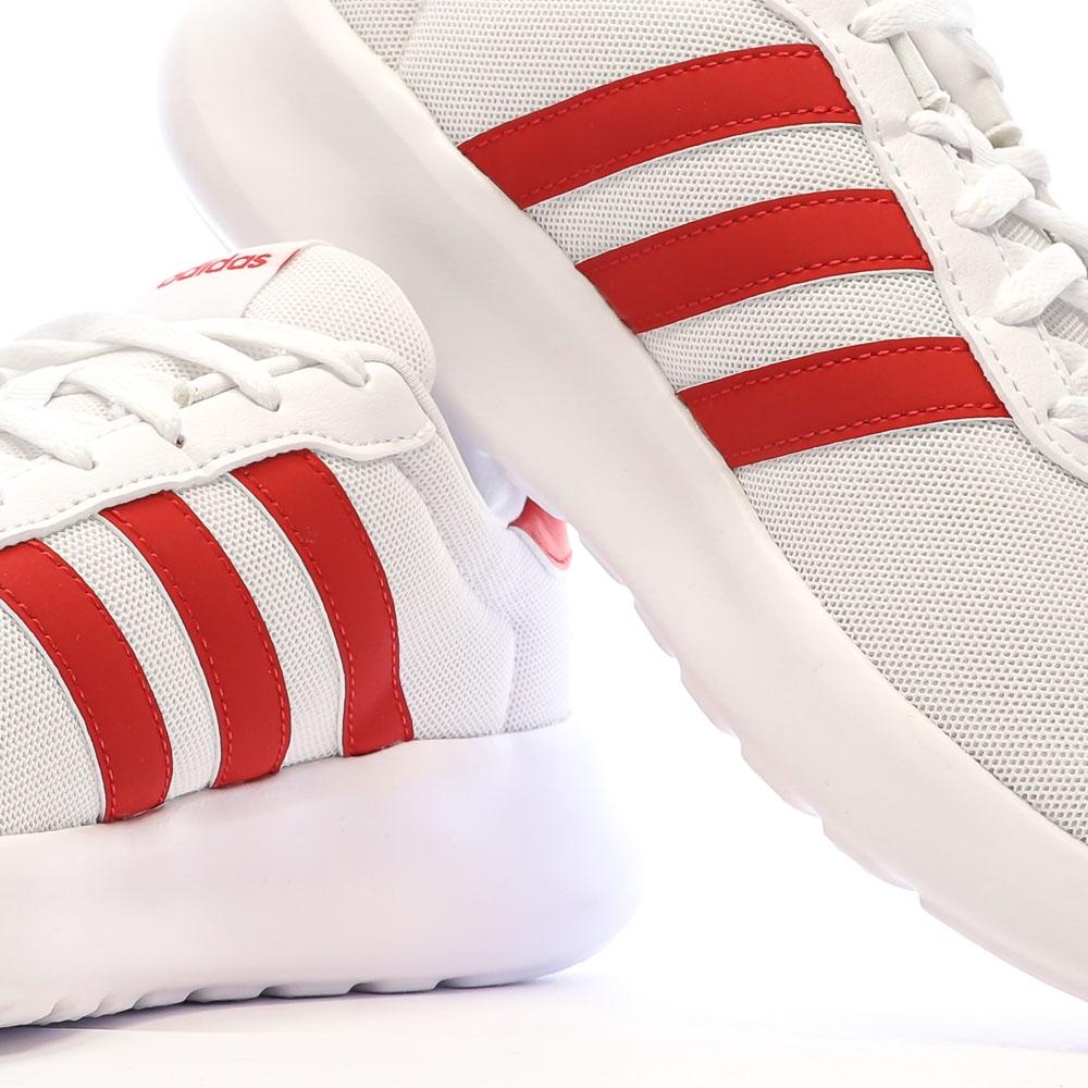 Baskets Blanches/Rouges Homme Adidas Lite Racer 3.0 vue 7