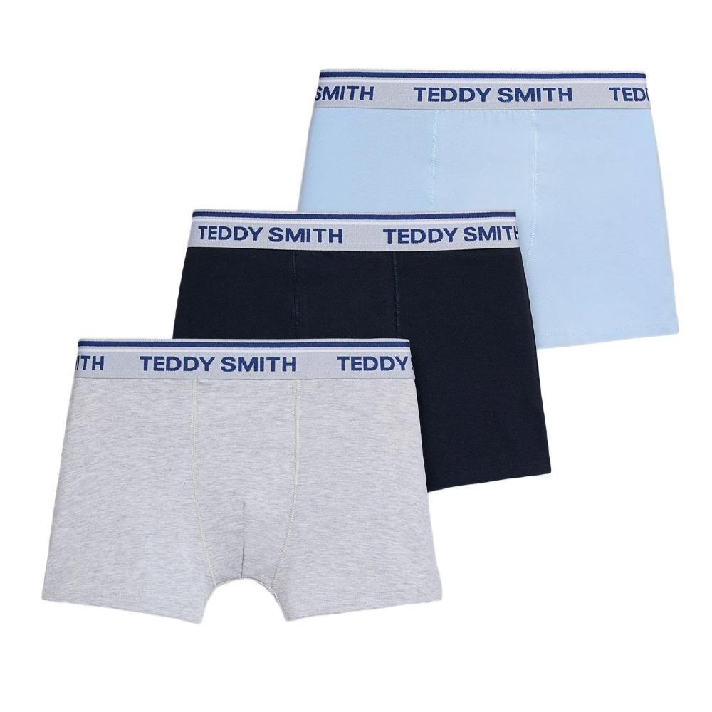 Lot de 3 Boxers Bleu/Marine/Gris Homme Teddy Smith 1TS/52/6 pas cher