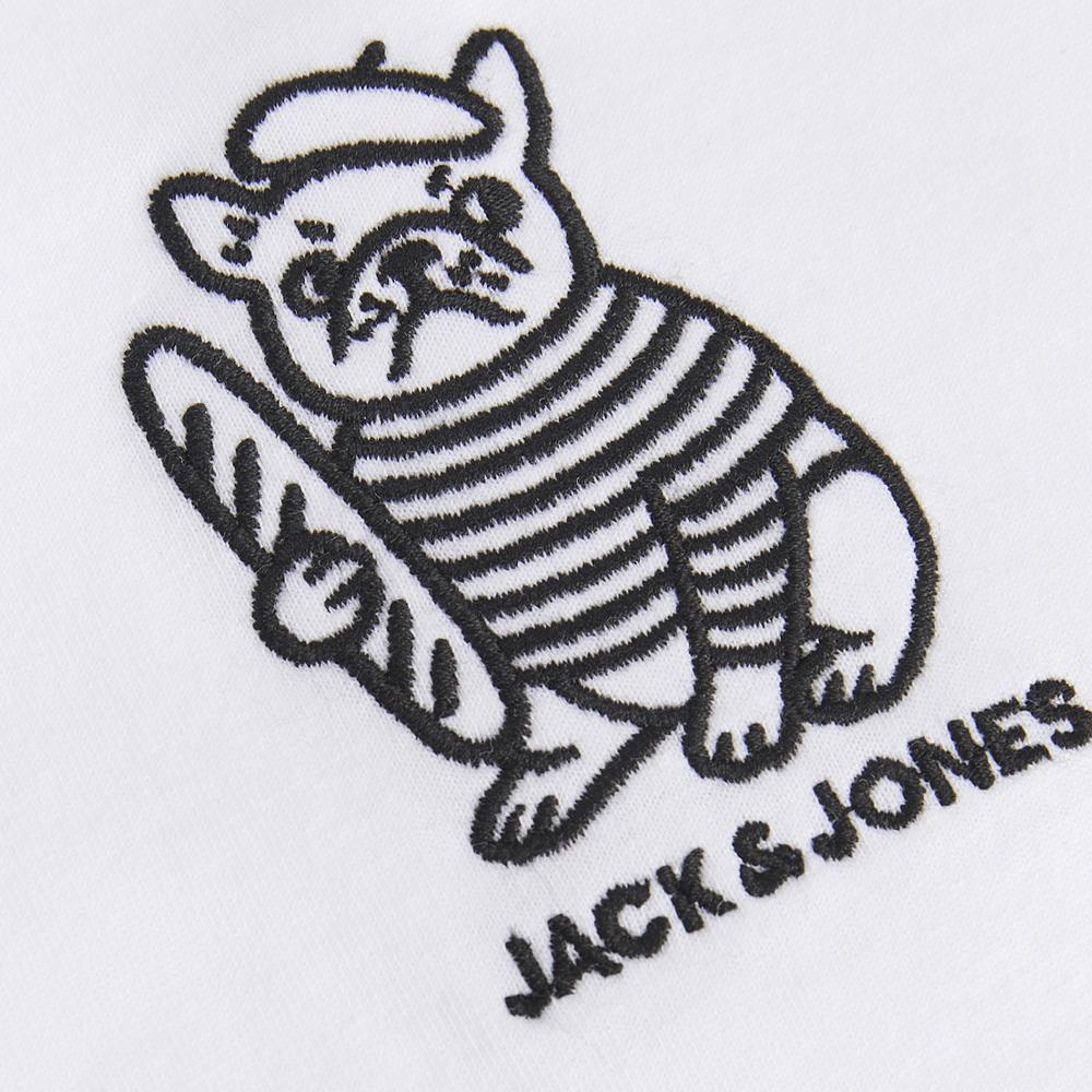 T-Shirt Blanc Homme Jack & Jones Jordog vue 3