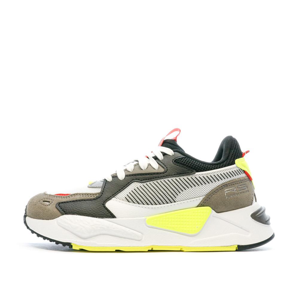 Baskets Blanches/Noires/Jaunes Garçon Puma Rs-z Energy pas cher