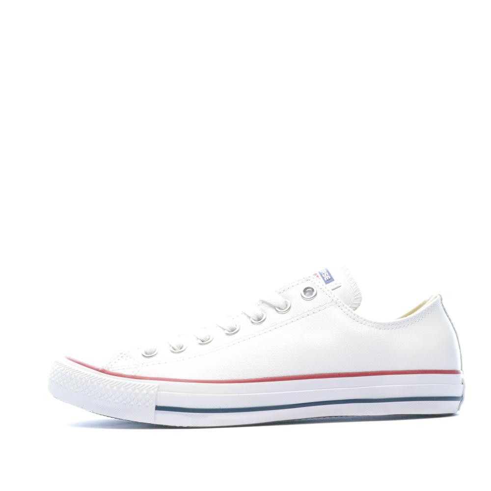 All Star Baskets cuir blanc homme/femme Converse pas cher