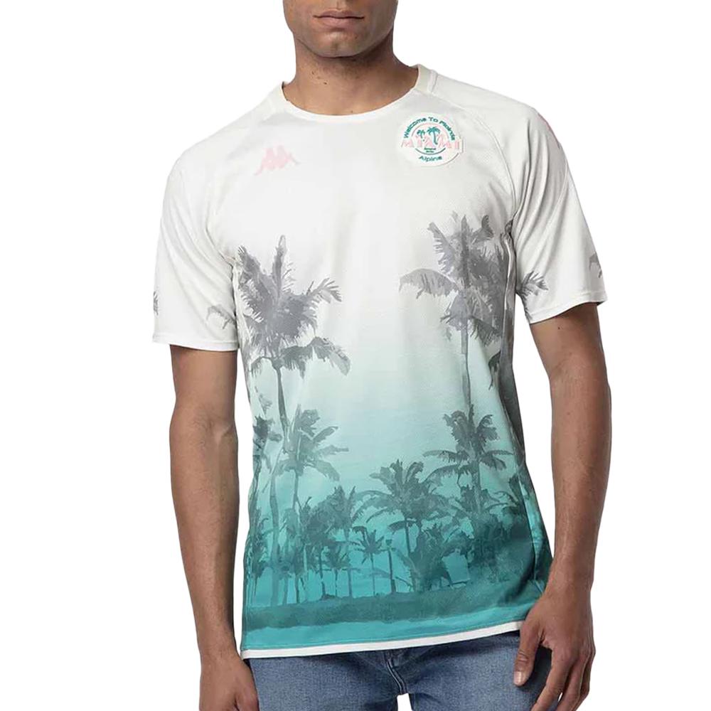 Maillot Blanc/Rose Homme Kappa Supporter Aboud Miami pas cher