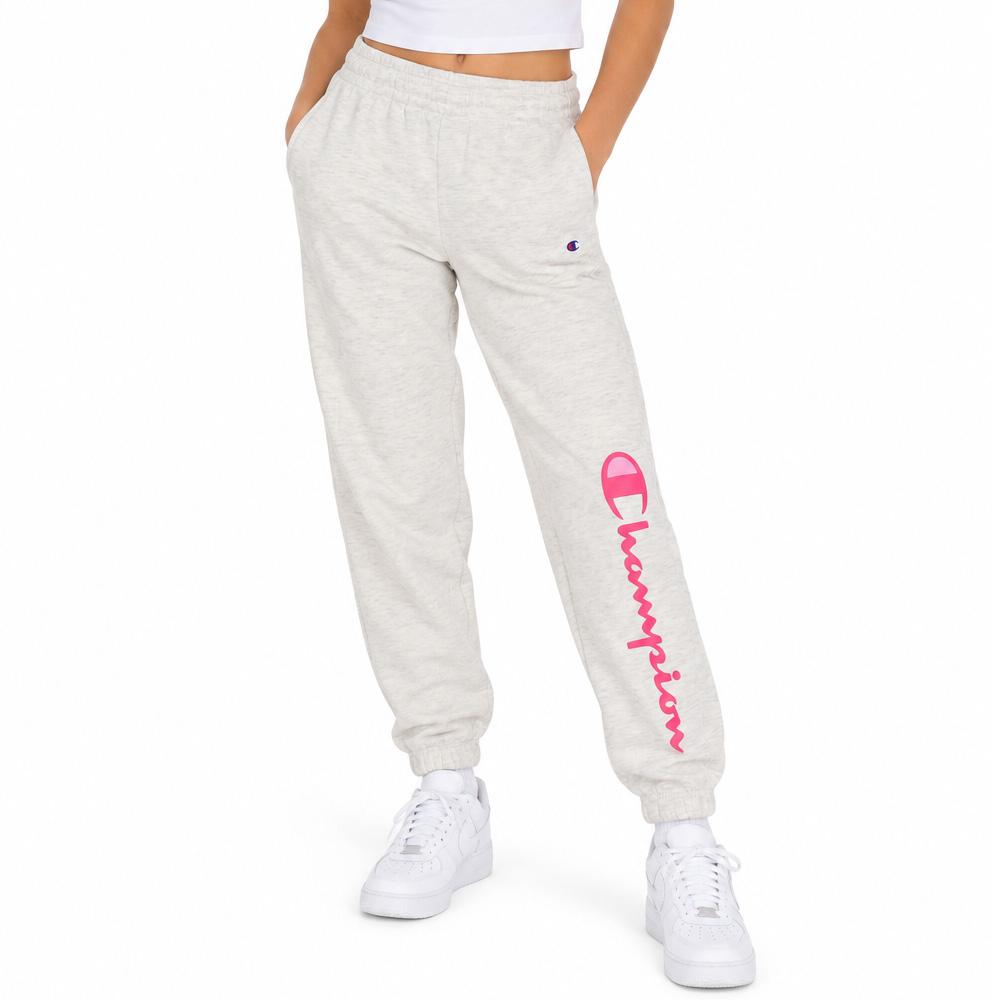 Jogging Gris Clair/Rose Fille Champion Signature pas cher