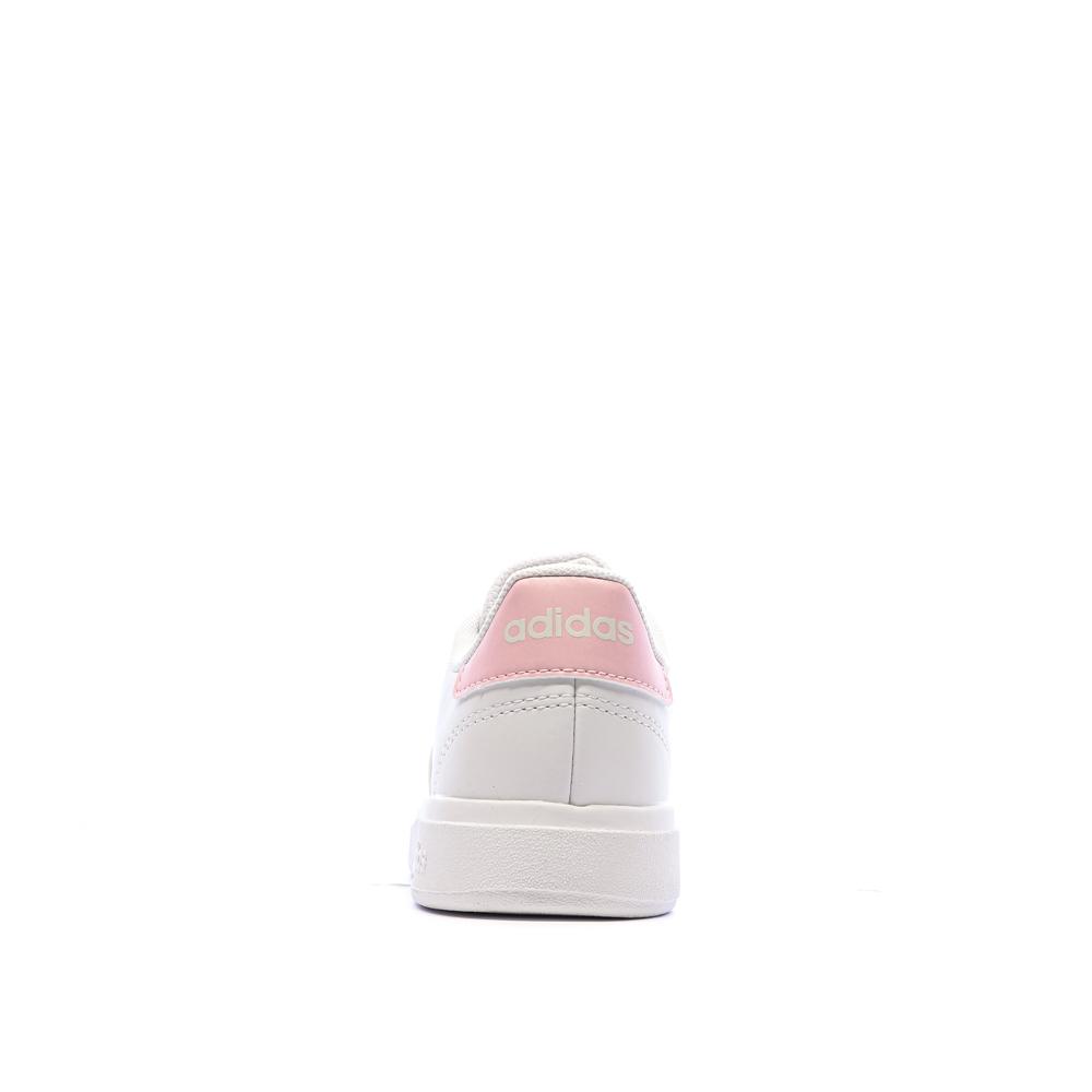 Baskets Blanches/Roses/Vertes Fille Adidas Grand Court 2.0 vue 3