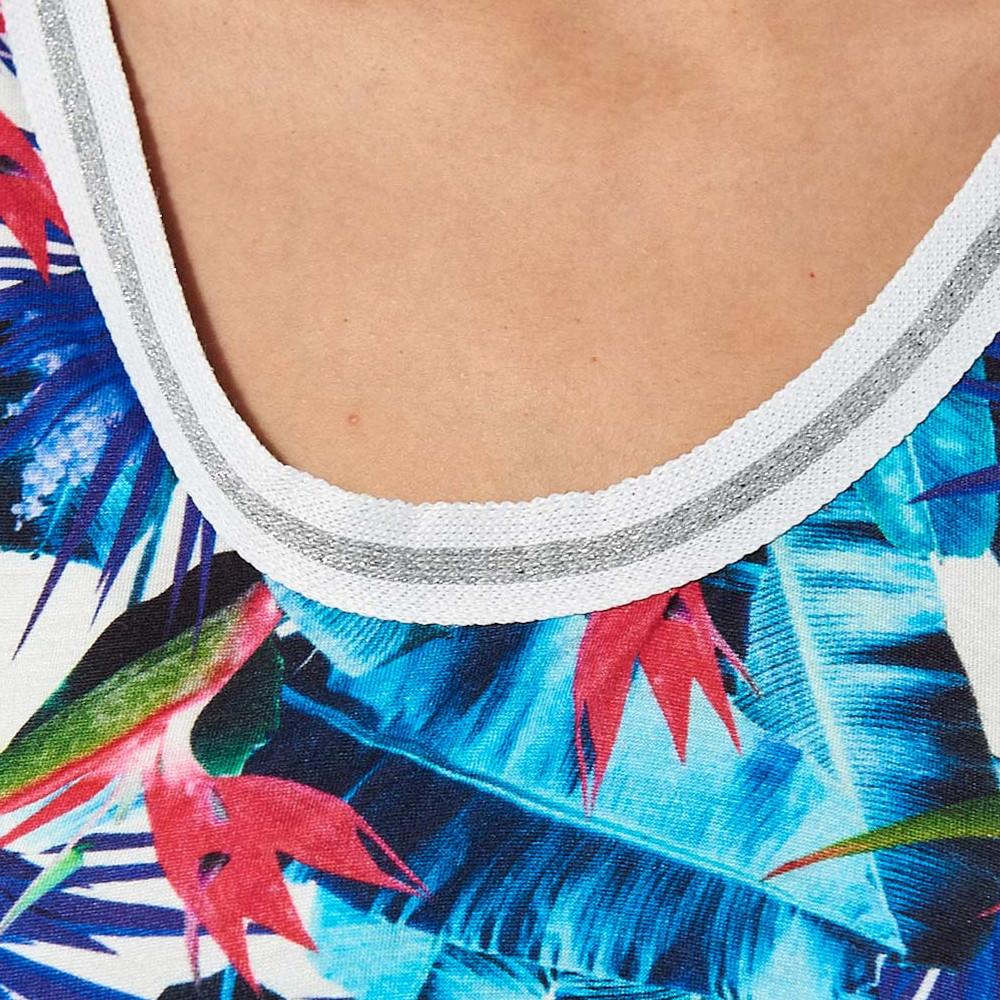 Débardeur Bleu à fleurs Femme Kaporal Kardi vue 3