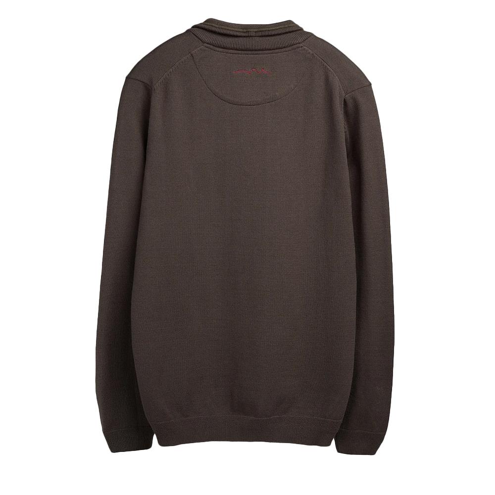 Pull 1/4 Zip Marron Foncé Homme Teddy Smith Marty 2 vue 2