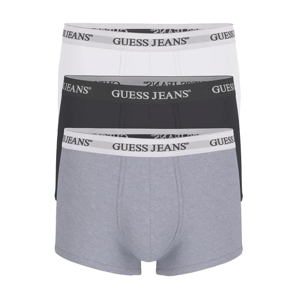 X3 Boxers Noir/Blanc/Gris Homme Guess Trunk pas cher